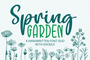 Spring Garden- A handwritten duo Font Download