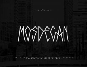 Mosdecan Display Font Download