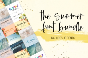 The Summer Font Bundle Font Download