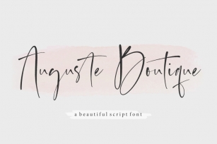 Auguste Boutique Modern Calligraphy Font Font Download