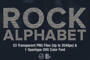 MS Rock Opentype SVG and PNGs Font Download