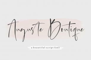 Auguste Boutique Modern Calligraphy Font Download