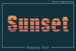 Sunset Font Download