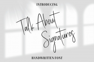 Talk About Signatures Font Download
