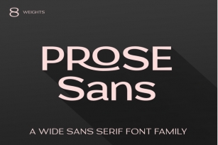 Prose Sans | A Wide Sans Serif Font Family Font Download