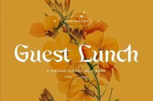 Guest Lunch - Vintage Classic Fantasy Serif Font Download