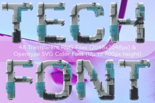 MS Tech Opentype Color and PNGs Font Download