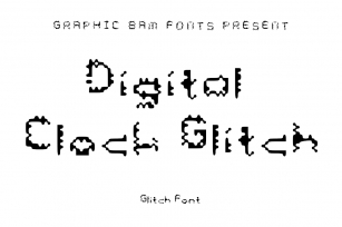 Digital Clock Glitch Font Download