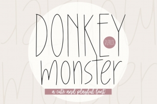 Donkey Monster Cute & Playful Font Download