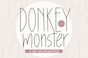 Donkey Monster Monoline Font Font Download
