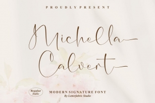 Michella Calvert Signature Font Font Download