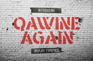 Qawine Again Typeface Font Download
