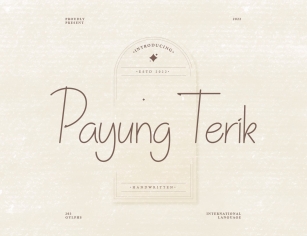 Payung Terik Script Handwritten Font Download