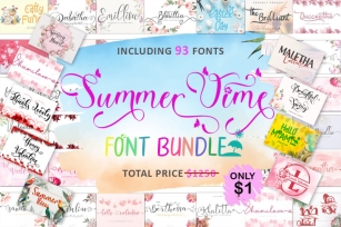 Summer Time Font Bundle Font Download