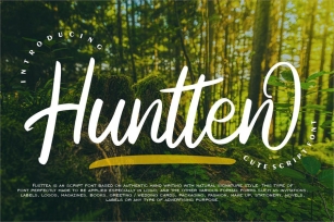 Huntten | Cute Script Font Font Download