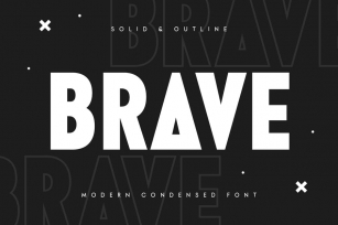 Brave - Modern Condensed Font Font Download