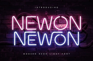 Newon - Modern Neon Light Font Font Download