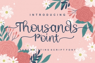Thousand Point Script Font Font Download