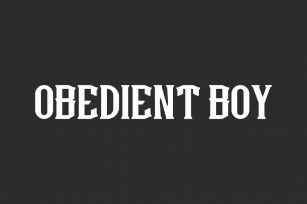 Obedient Boy Font Download