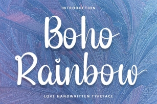 Boho Rainbow -Love Handwritten Font Download