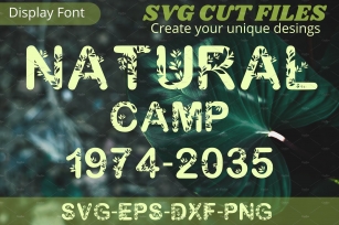 Natural Camp, SVG font cut file Font Download