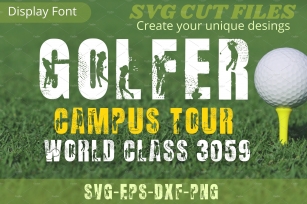 Golfer, SVG cut files Font Download