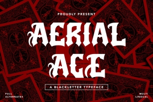 AerialAce - Blackletter Typeface Font Font Download