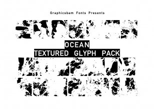 Ocean Textured Glyphs Font Download