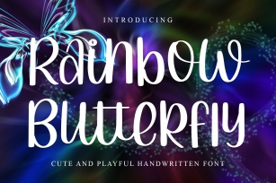 Rainbow Butterfly Font Download