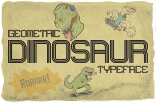 Dinosaur and 10 illustrations Font Download