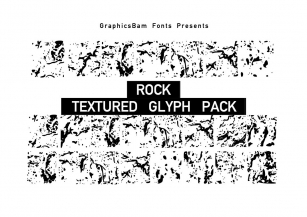 Textured Rock Glyphs Font Download