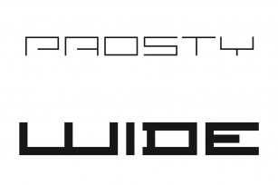 PROSTY Wide -50% PROMO Font Download