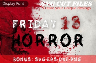Friday 13 Horror font, SVG Font Download