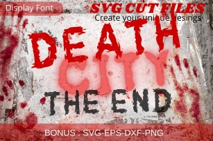 Death City, SVG cut files font Font Download