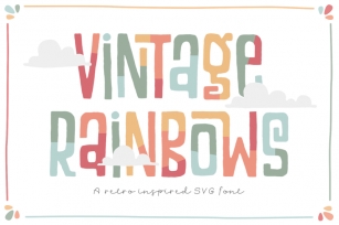 Vintage Rainbows Font Font Download