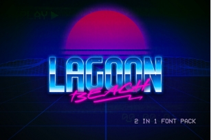 Lagoon Beach  2 in 1 Font Pack Font Download