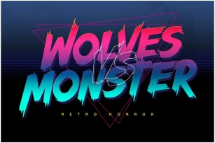 Wolves Vs Monster - Retro Horror Font Font Download