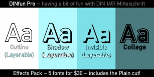 DINfun Pro Effects Font Download