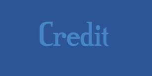 Credit Font Download