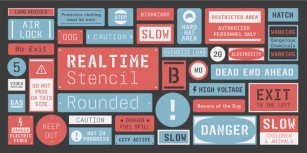 Realtime Stencil Rounded Font Download