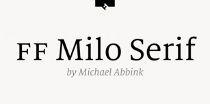 FF Milo Serif Pro Font Download