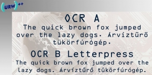 OCR B Letterpress Font Download