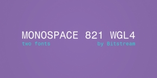 Monospace 821 WGL4 Font Download