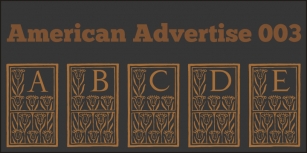 American Advertise 003 Font Download