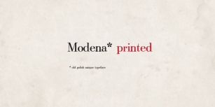Modena Printed Font Download