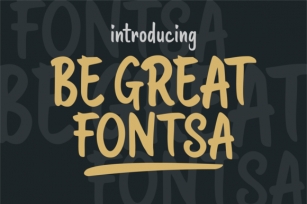 Be Great Fontsa Font Download