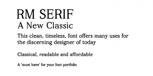 RM Serif Font Download