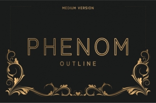 Phenom Outline Medium Font Download