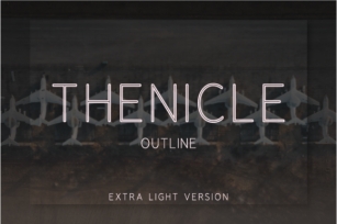 Thenicle Outline Extra Light Font Download