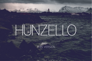 Hunzello Thin Font Download